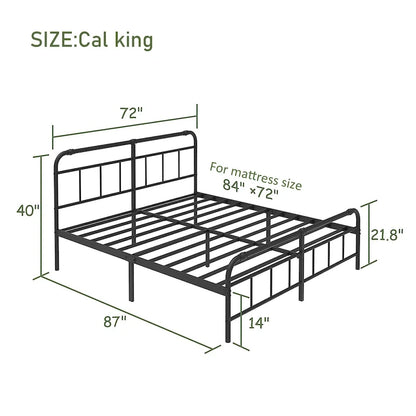 Heavy Duty Metal Platform Steel Slat Mattress Foundation