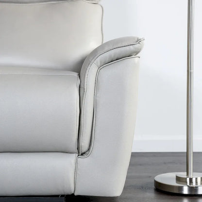 Furniture of America Marty Modern 2-Piece Leather Match Manual Reclining Living Room Sofa Set