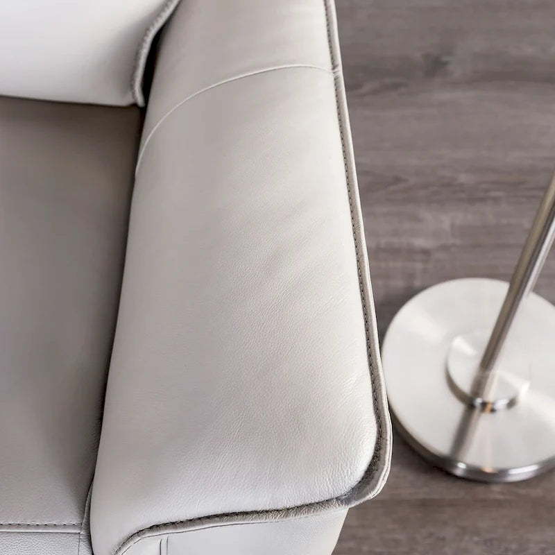 Furniture of America Marty Modern 2-Piece Leather Match Manual Reclining Living Room Sofa Set