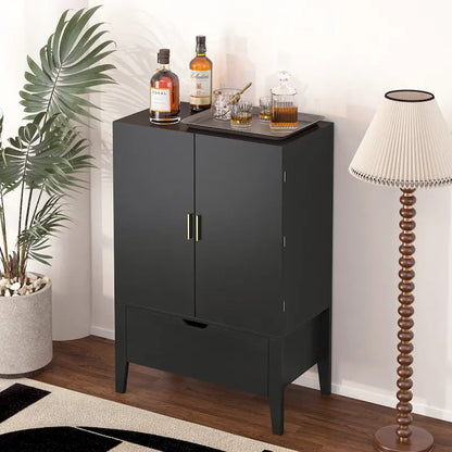 Sideboard Cabinet with Wine Racks &amp; Stemware Holder for hallways, living rooms