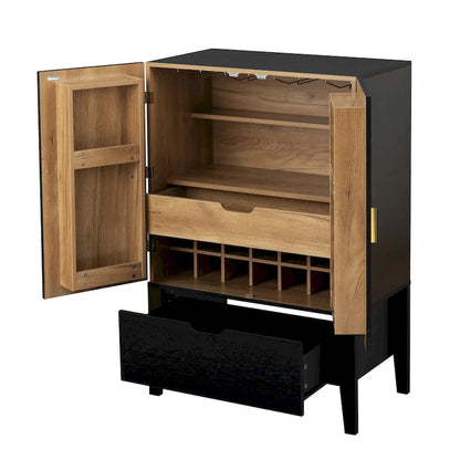 Sideboard Cabinet with Wine Racks &amp; Stemware Holder for hallways, living rooms