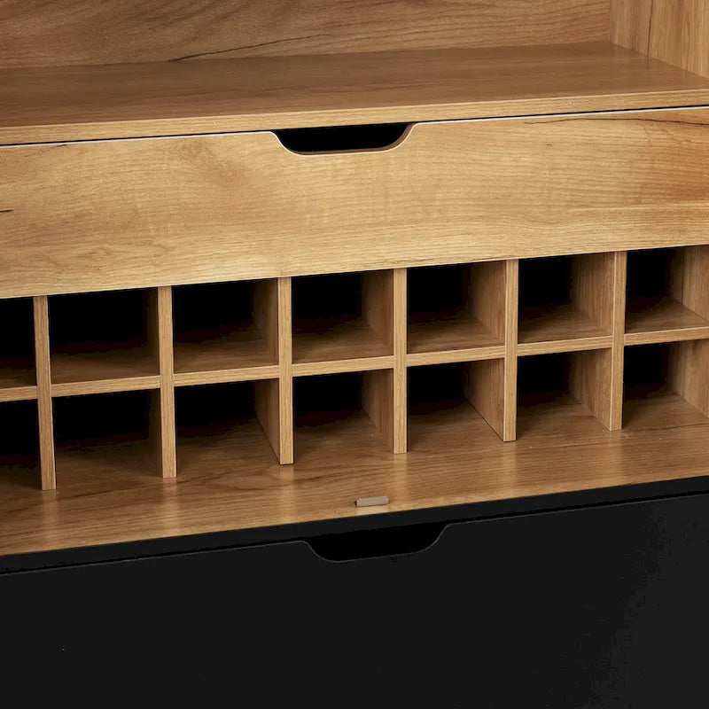 Sideboard Cabinet with Wine Racks &amp; Stemware Holder for hallways, living rooms