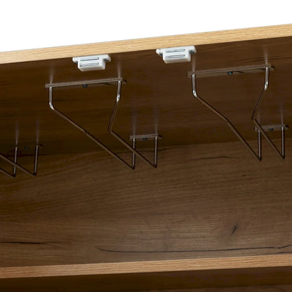 Sideboard Cabinet with Wine Racks &amp; Stemware Holder for hallways, living rooms