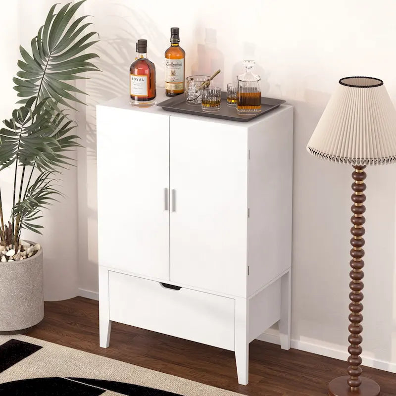 Sideboard Cabinet with Wine Racks &amp; Stemware Holder for hallways, living rooms