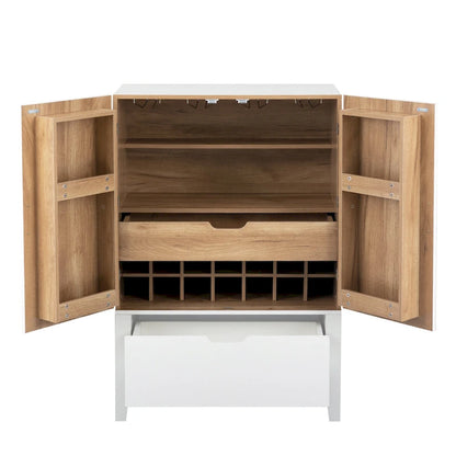 Sideboard Cabinet with Wine Racks &amp; Stemware Holder for hallways, living rooms
