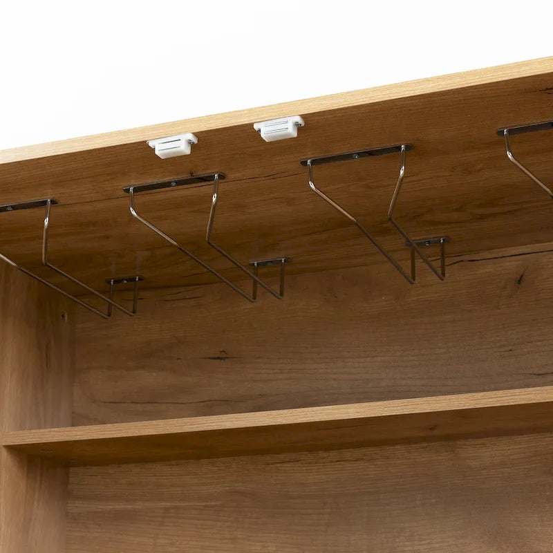 Sideboard Cabinet with Wine Racks &amp; Stemware Holder for hallways, living rooms