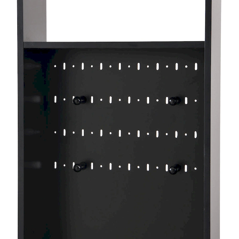 39.3Wx70.8H Hall Tree Storage with Cushioned Storage Bench,Multifunctional Hallway Shoe Cabinet,Pegboard,Coat Rack,4 Hooks