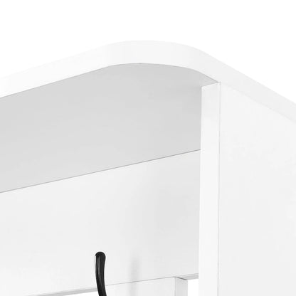 39.3Wx70.8H Hall Tree Storage with Cushioned Storage Bench,Multifunctional Hallway Shoe Cabinet,Pegboard,Coat Rack,4 Hooks