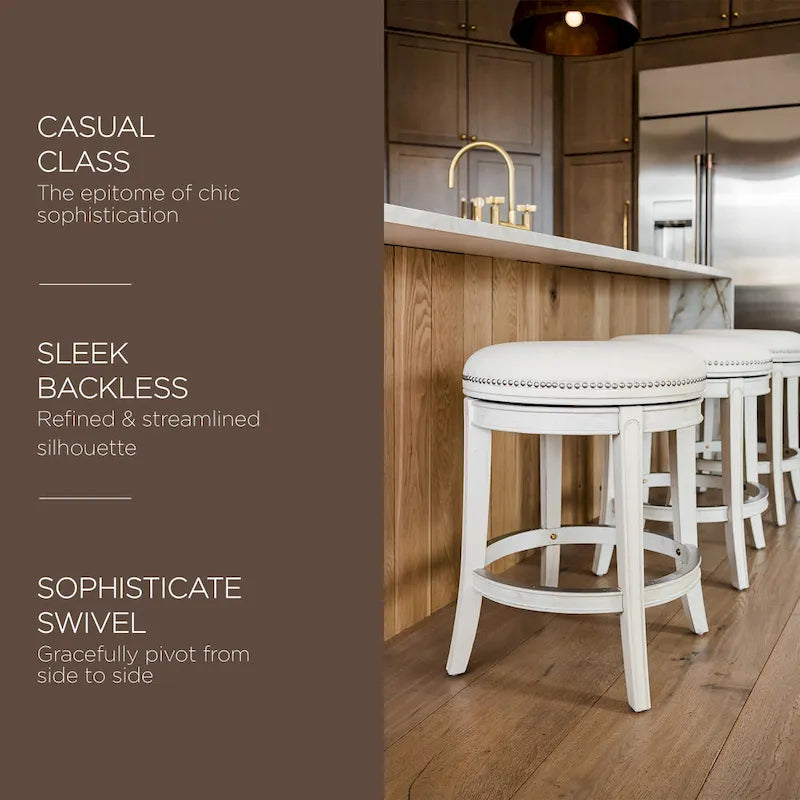Maven Lane Alexander Backless Swivel Kitchen Stool