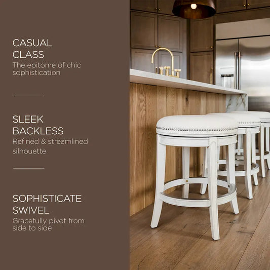 Maven Lane Alexander Backless Swivel Kitchen Stool