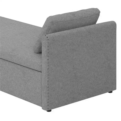 Modern Upholstered Chaise Lounger Daybed Small Single Daybed with 2 Drawers