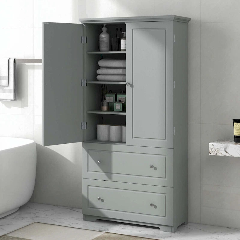 Freestanding Storage Cabinet with Two Drawers