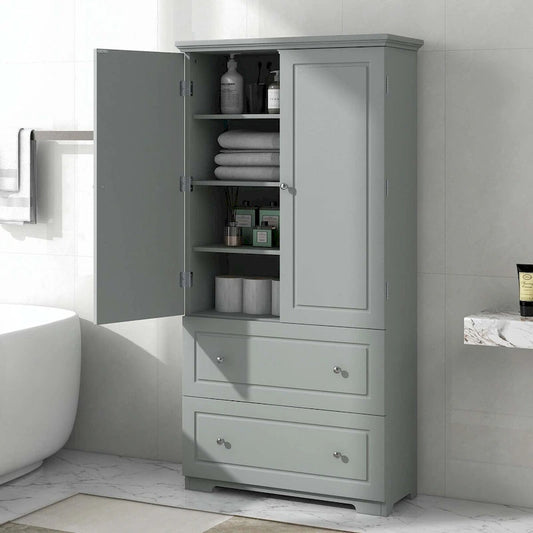 Freestanding Storage Cabinet with Two Drawers