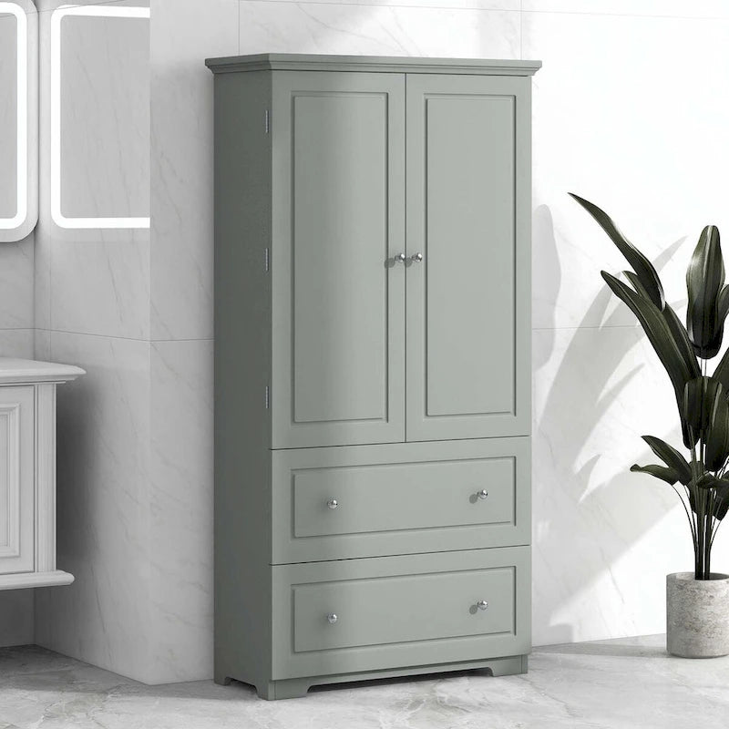 Freestanding Storage Cabinet with Two Drawers