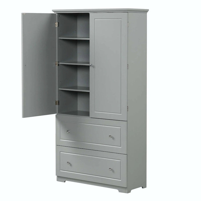 Freestanding Storage Cabinet with Two Drawers
