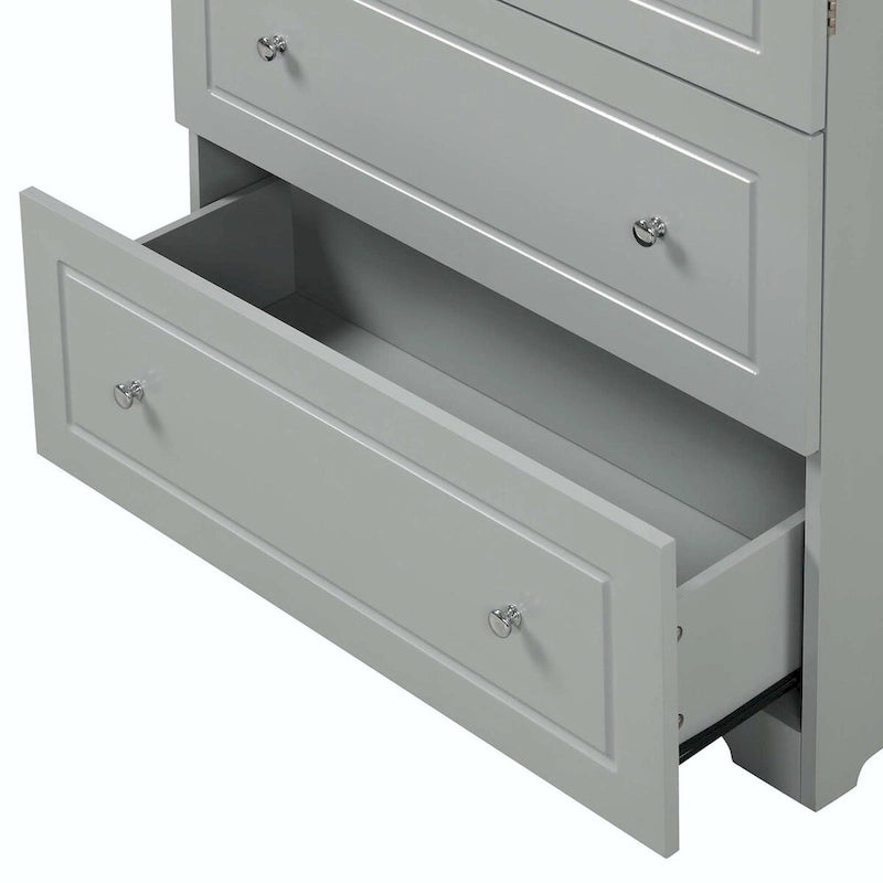 Freestanding Storage Cabinet with Two Drawers