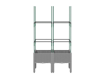 Planter with light grey trellis 80x40x142.5 cm PP 63018TYFQ