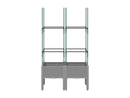 Planter with light grey trellis 80x40x142.5 cm PP 63018TYFQ