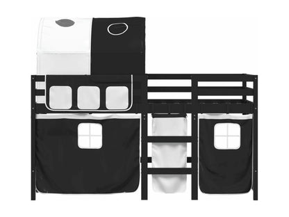 Children's loft bed with tunnel, mattress not included, 90x190 cm, 95726SIWG