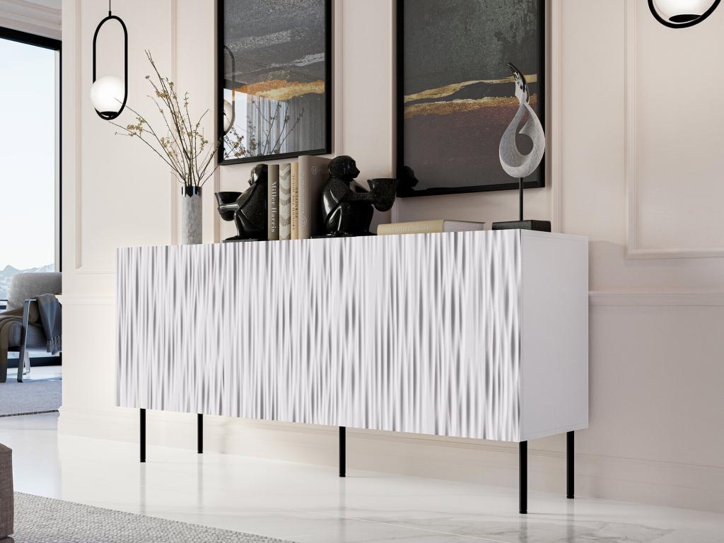 Parisianestop 100 White - Black Buffet 75x152cm Number of doors 343cm Parisianestop - Laminate 22203DZRV