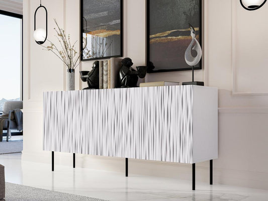 Parisianestop 100 White - Black Buffet 75x152cm Number of doors 343cm Parisianestop - Laminate 22203DZRV