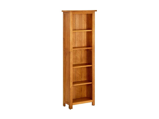 5-shelf bookcase 45x22x140 Solid oak wood 15877AVXB
