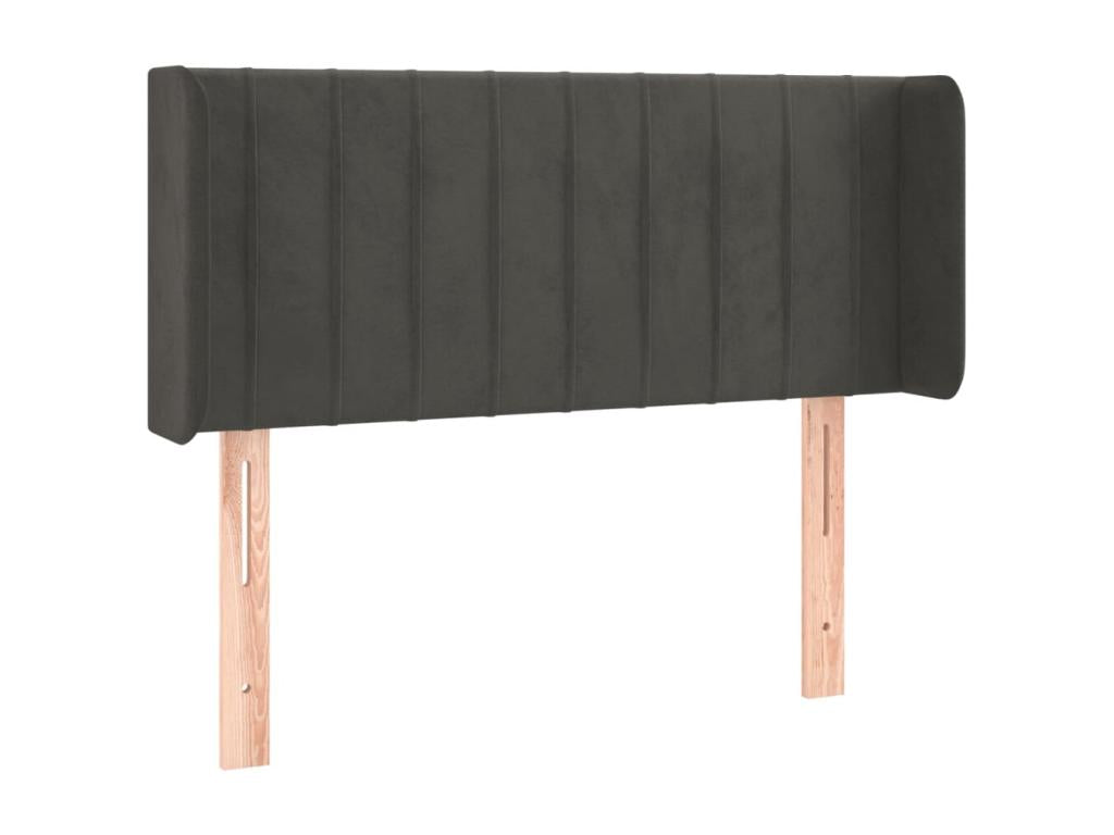 LED Headboard, Dark Grey, 103x16x78-88 cm, Velvet, 18488CXFE