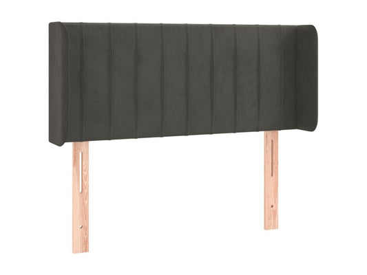 LED Headboard, Dark Grey, 103x16x78-88 cm, Velvet, 18488CXFE