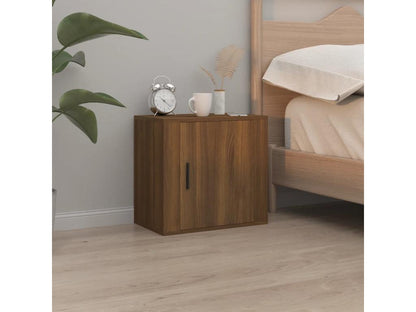 Parisianestop - Wall-mounted bedside table, brown oak, 50x30x47 cm, 86345WLTX
