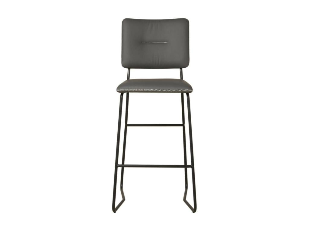 Set of 2 Parisianestop Bar Stools 112cm Grey 06660SEJC