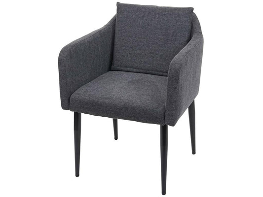 Parisianestop-H93 dining chair, kitchen chair, chaise longue, fabric/textile - dark grey 15450QREO