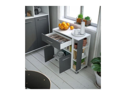 Parisianestop 2-door, 1-drawer cabinet - White and grey - W 80 x D 39 x H 87 cm 38268FDBC