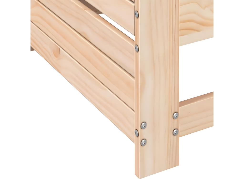 Garden sofa with armrest, 69x62x70.5 cm, solid pine wood, 83402POSU