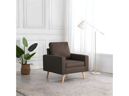 Brown fabric armchair 64710IFNO