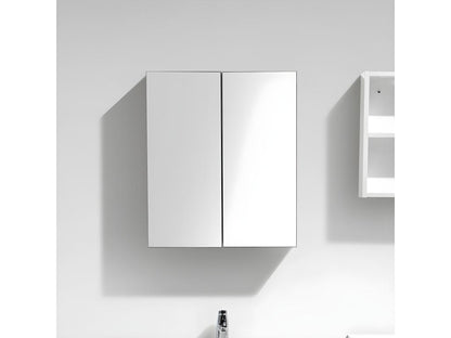 Artvivrestore mirrored bathroom cabinet, 60 cm wide, white lacquered, 40669BGCO