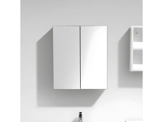 Artvivrestore mirrored bathroom cabinet, 60 cm wide, white lacquered, 40669BGCO