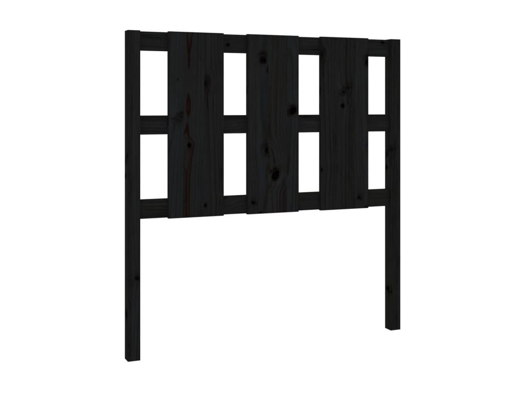 Black Headboard 105.5x4x100 cm Solid Pine Wood 20422ZTIT