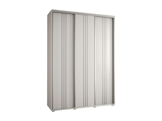 Parisianestop 6 Sliding Door Wardrobe 235.2/180/60 3 Doors White/White/Silver 90611VGCJ