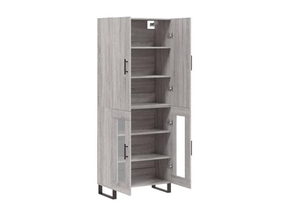 Parisianestop Highboard, Grey, 69.5x34x180 cm, Engineered Wood, 09976GHOF