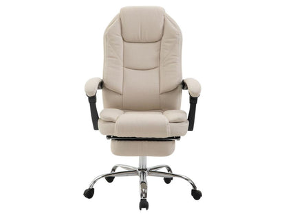 Office chair - Fabric / Chrome metal - Cream - Parisianestop 44008CFPX