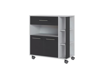 Parisianestop 2-door, 1-drawer cabinet - White and grey - W 80 x D 39 x H 87 cm 38268FDBC