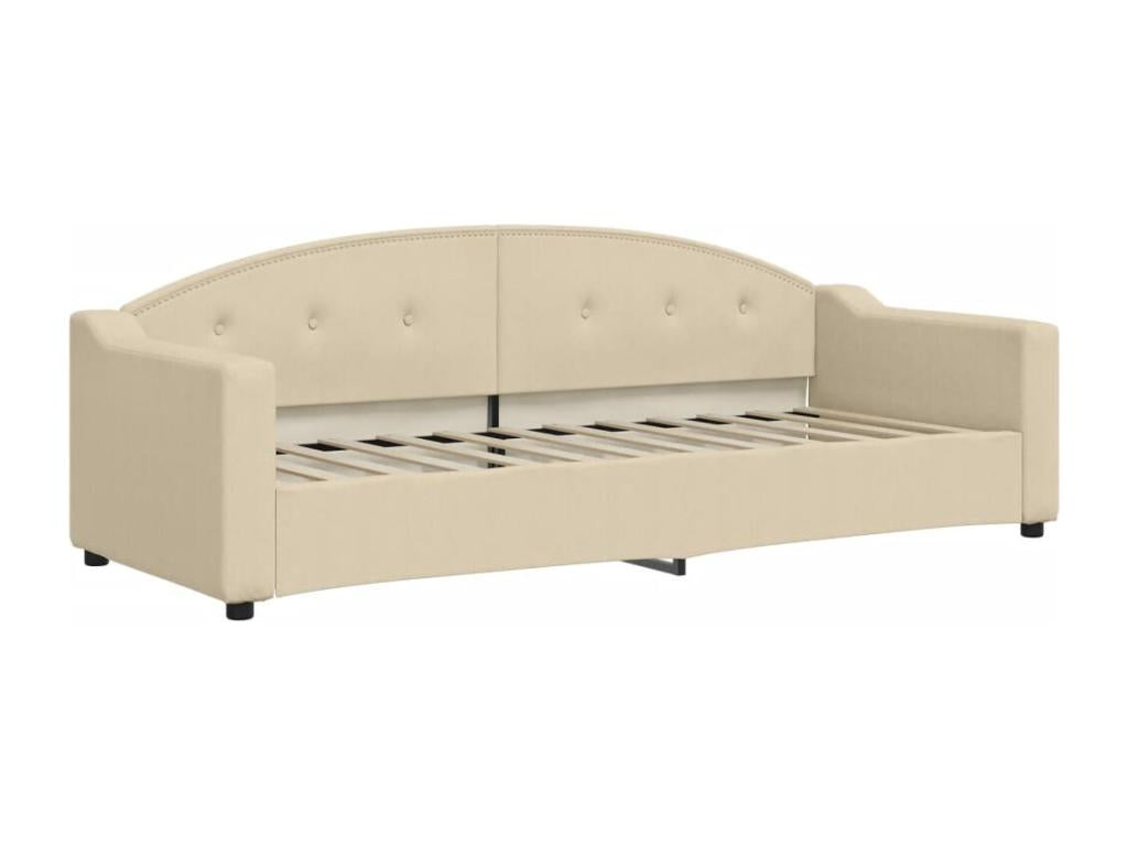 Daybed with cream mattress 80x200 cm fabric 89071IOUO