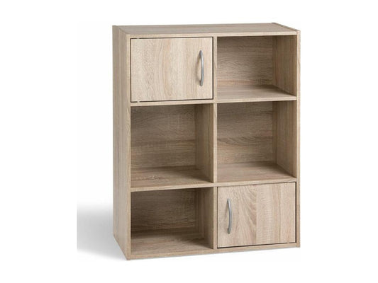4-Shelf / 2-Door Unit Maisonpuretop 80cm Oak 72682BSBZ