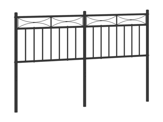 Black metal headboard 135 cm 21512ICAX