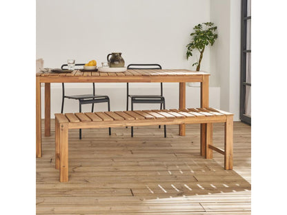 2-3 seater bench in Parisianestop from Vietnam - light wood - indoor/outdoor - 140cm 89982TGBM