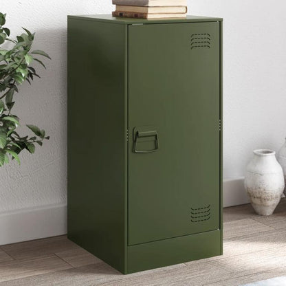 Olive green sideboard 34.5x39x73 cm steel 31098QZMT