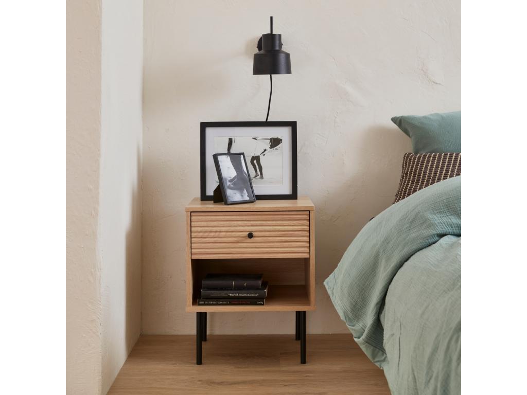 Bedside table - Parisianestop - one drawer - one storage space - W 45 x D 39.5 x H 55.5cm 41856CETU