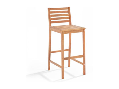 High wooden garden table and 4 stools 45746TUFQ