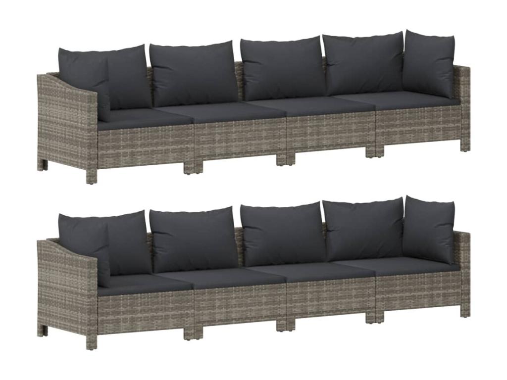 Grey resin garden furniture set, 63x63x55.5 cm, 02 0018025 68171JFLL