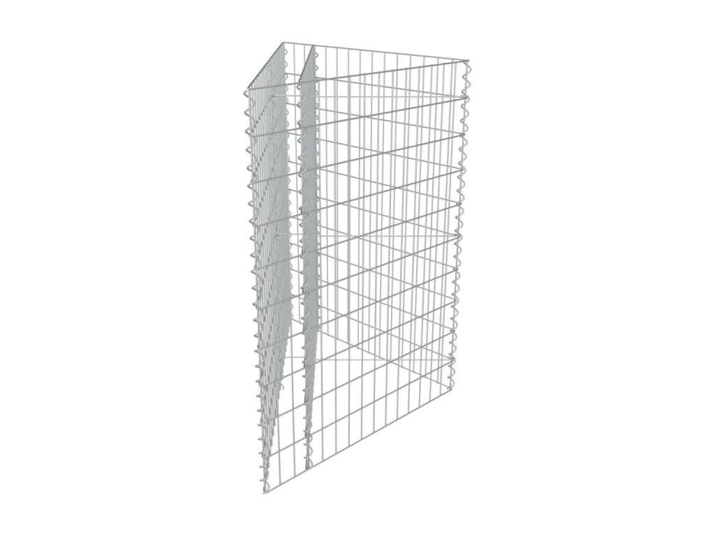 Raised Gabion Bed, Galvanized Steel, 75x75x50 cm, 17246OWRC